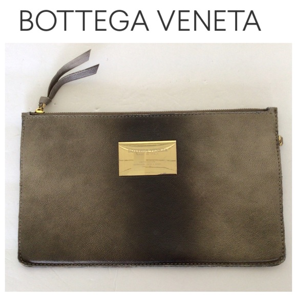 Bottega Veneta Light Green Intrecciato Woven Leather Frame Pochette Bag